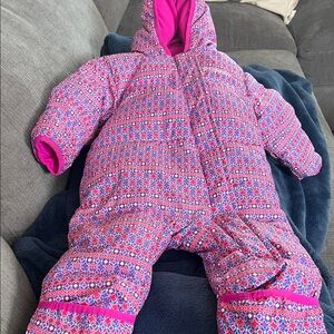 Columbia Pink and Blue Patterned Kids One Piece